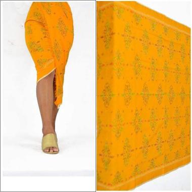 Tenun Endek Bali Premium Warna Kuning